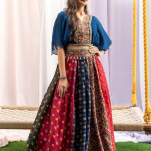 Vibrant Multi-Colored Ethnic Lehenga Set