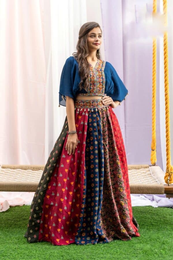 Vibrant Multi-Colored Ethnic Lehenga Set